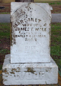 Margaret B. Wolf gravestone