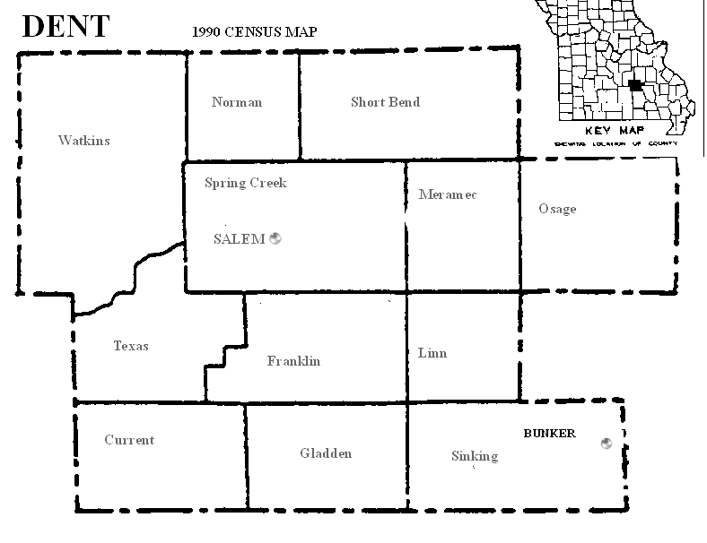 Dent county townships 1990